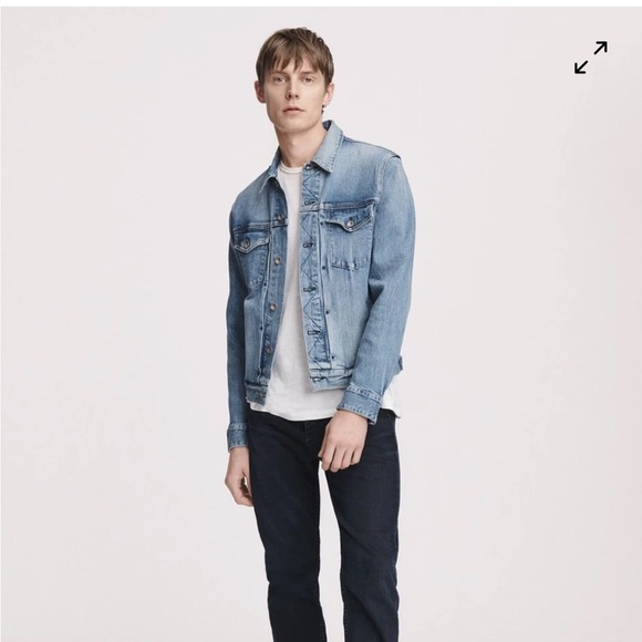 Rag & Bone Definitive Jean Jacket Blue Fire Island Size Small - Picture 3 of 15